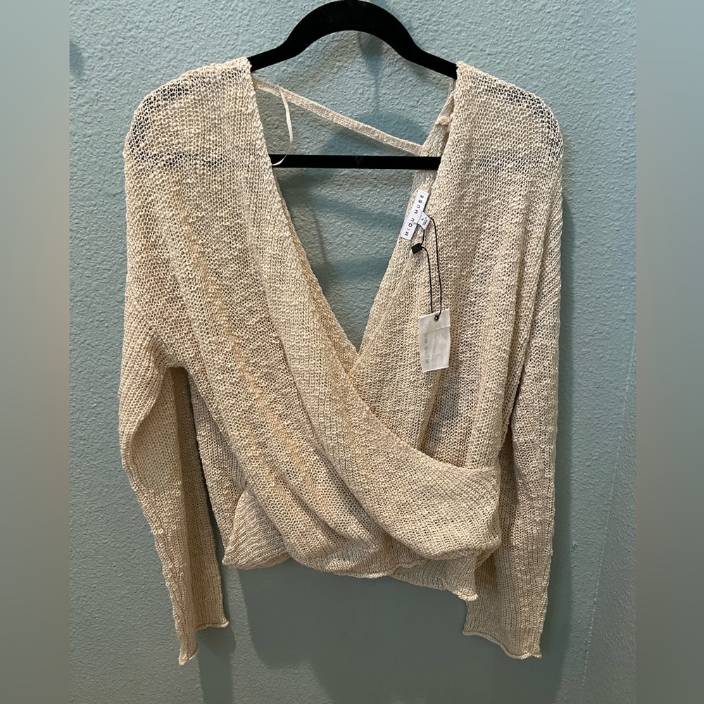 Vici Life’s A Beach Lightweight Drape Sweater NWT Large